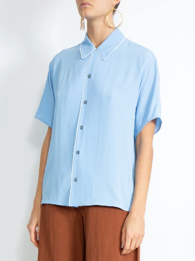 Shop Marni Pajama Shirt In Blue