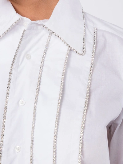 Shop Area Crystal-embellished Bib Tuxedo Shirt