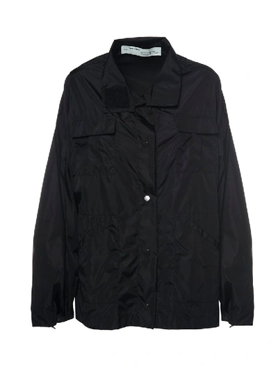 Shop Off-white Black Nylon Track Jacket