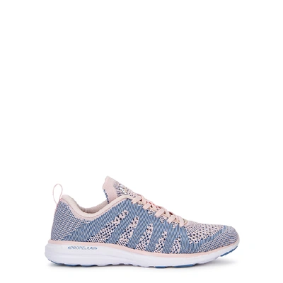 Shop Apl Athletic Propulsion Labs Techloom Pro Blush Knitted Sneakers In Grey
