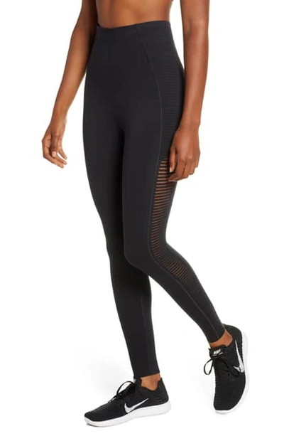 Shop Nike Boutique Dri-fit Fringe Training Tights In Black/ Clear