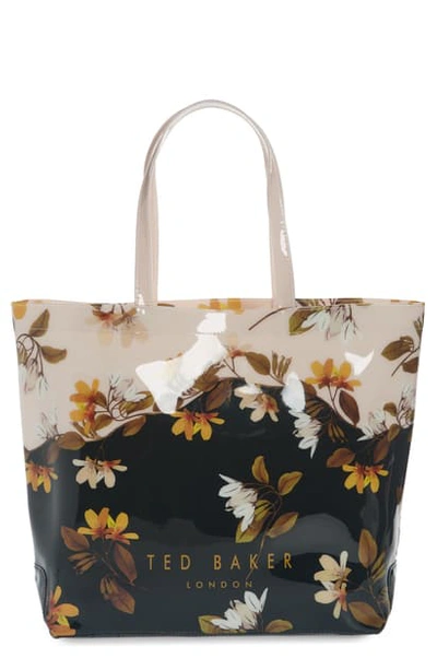 Shop Ted Baker Bexcon Savanna Floral Large Icon Tote In Navy