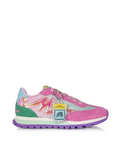 Shop Marc Jacobs The Jogger Pink Nylon Womens Sneakers