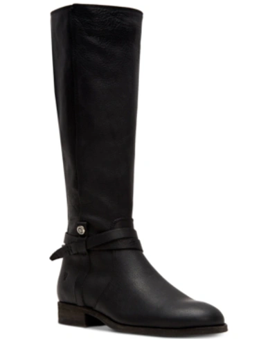 Shop Frye Women's Melissa Wide Calf Riding Leather Boots Women's Shoes In Black Extended