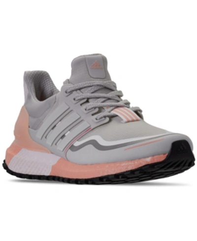 Shop Adidas Originals Adidas Women's Ultraboost Guard Running Sneakers From Finish Line In Grey/white/pink