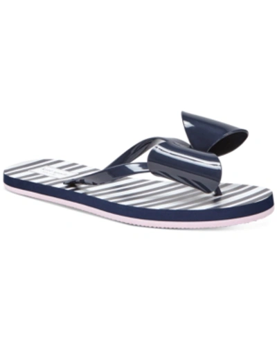 Shop Kate Spade Norma Flip-flop Sandals In Rich Navy