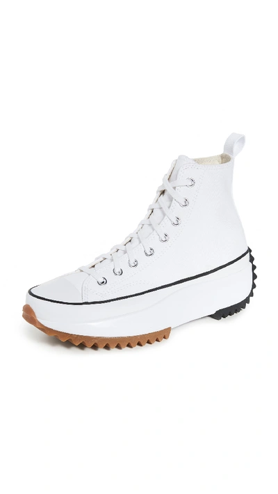 Shop Converse Run Star Hike High Top Sneakers In White/black/gum