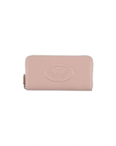 Shop Emporio Armani Woman Wallet Blush Size - Soft Leather In Pink