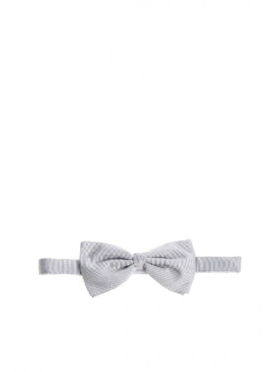 Shop Ermenegildo Zegna Silk Bow Tie In White