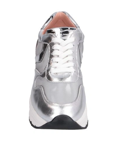 Shop Voile Blanche Woman Sneakers Silver Size 5 Soft Leather, Textile Fibers