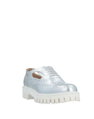 Shop Alberto Guardiani Lace-up Shoes In Silver