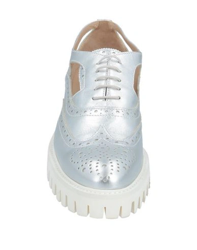 Shop Alberto Guardiani Lace-up Shoes In Silver