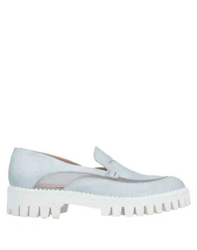 Shop Alberto Guardiani Loafers In Light Grey