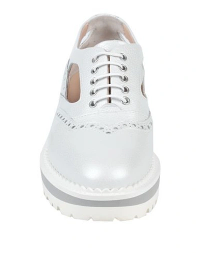 Shop Alberto Guardiani Laced Shoes In Light Grey