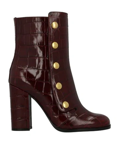 Shop Mulberry Ankle Boot In Maroon