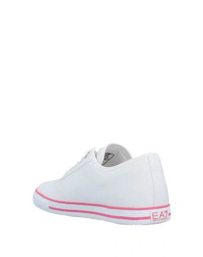 Shop Ea7 Man Sneakers White Size 6.5 Textile Fibers