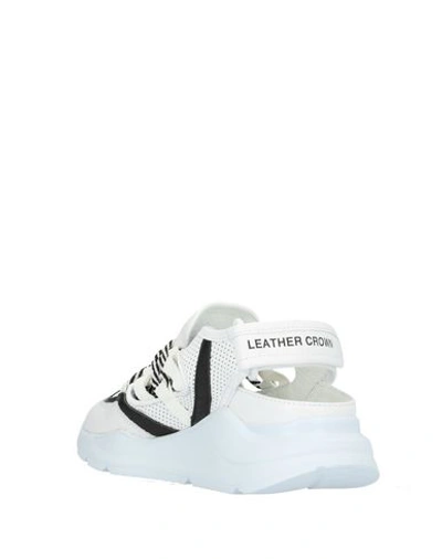 Shop Leather Crown Sneakers In White