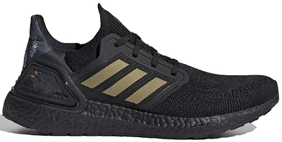 Adidas ultra boost w sale core black & gold metallic