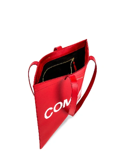 Shop Comme Des Garçons Huge Logo Tote Bag In Red