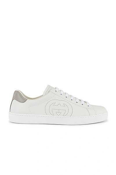 Shop Gucci New Ace Sneaker In White & Grey