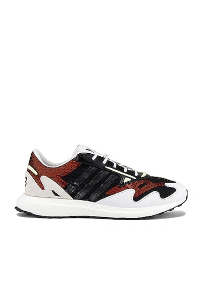 Shop Y-3 Rhisu Runner In Black & White & Yellow Tint