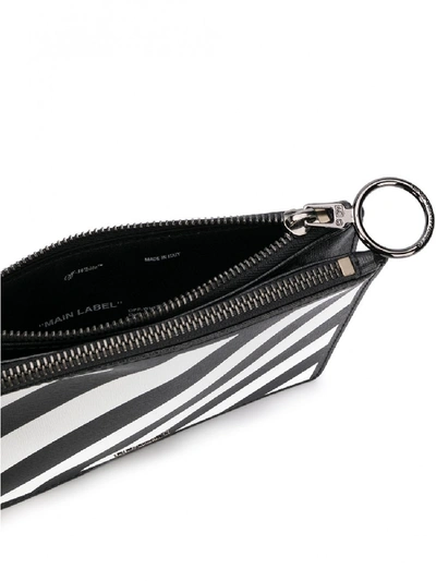 Shop Off-white Leather Pouch In Black