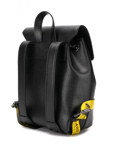 Shop Off-white Leather Backpack In Black