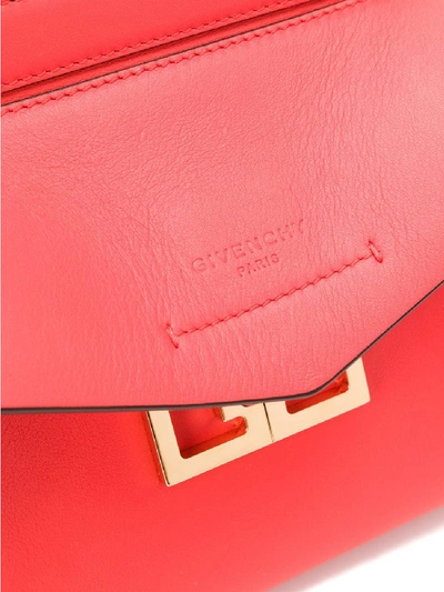 Shop Givenchy Mystic Leather Mini Bag In Red