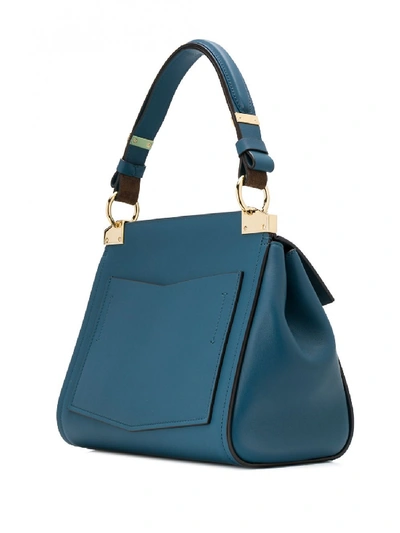Shop Givenchy Mystic Leather Small Bag In Blue