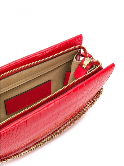 Shop Givenchy Cross 3 Leather Crossbody Bag In Red