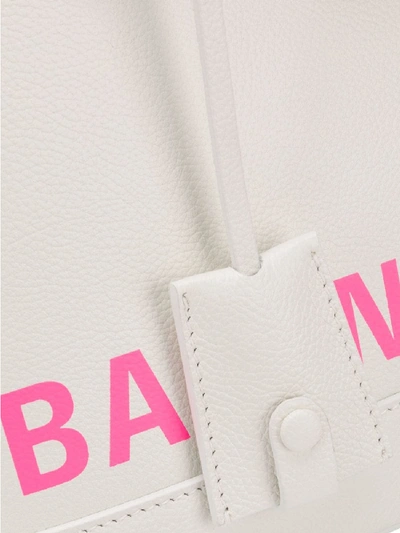 Shop Balenciaga Ville Small Leather Top Handle Bag In White