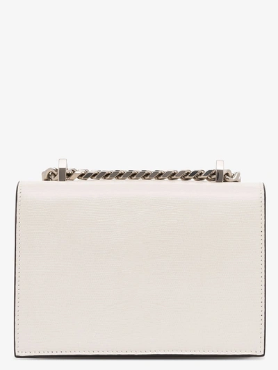 Shop Alexander Mcqueen Butterfly Jewel Leather Bag In White