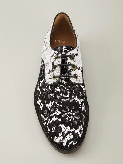 Shop Givenchy Floral Lace Derby Shoes