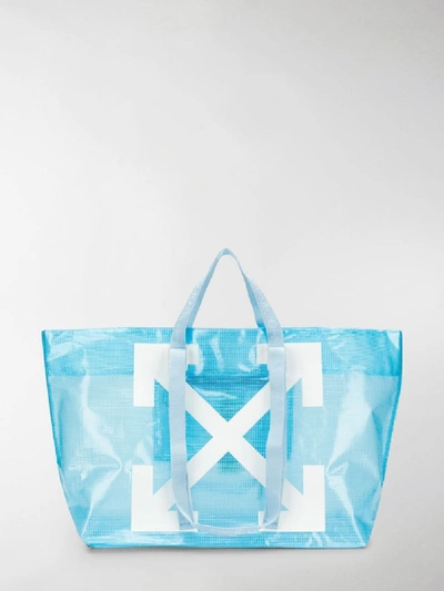 Shop Off-white Large Arrows Tote In Blue