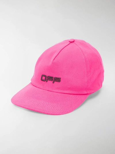 Shop Off-white Embroidered Logo Cap In Pink