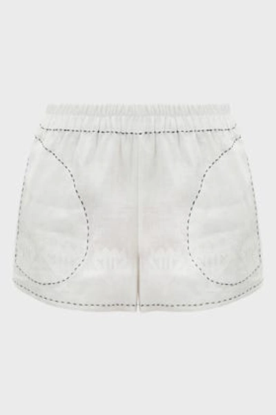 Shop Vita Kin Nepal Linen Shorts In White