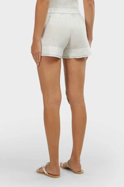 Shop Vita Kin Nepal Linen Shorts In White