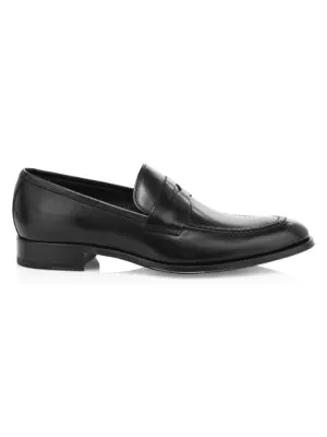 To Boot New York Devries Leather Penny Loafers In Black | ModeSens