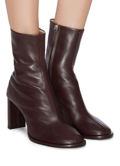 Shop The Row 'tea Time' Leather Ankle Boots In Brown