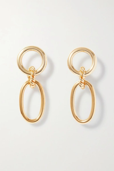 Shop Laura Lombardi + Net Sustain Lou Braided Gold-plated Earrings