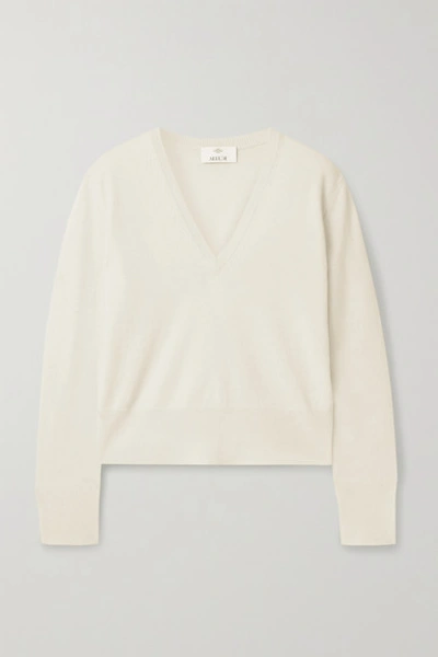 Shop Allude Cashmere Sweater In Cream