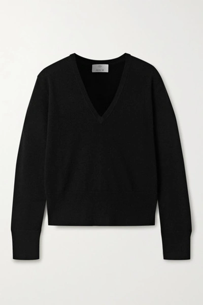 Shop Allude Cashmere Sweater In Black