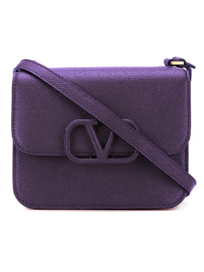 Shop Valentino Small Vsling Crossbody Bag In Grey