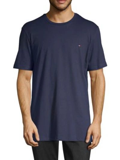 Tommy Hilfiger Crewneck Cotton Tee In Dark Navy