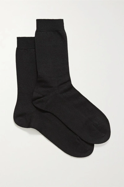 Shop Falke No. 1 Cashmere-blend Socks In Black