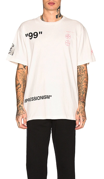 Off-white Oversized Impressionism T-shirt In Off White & Multi 
