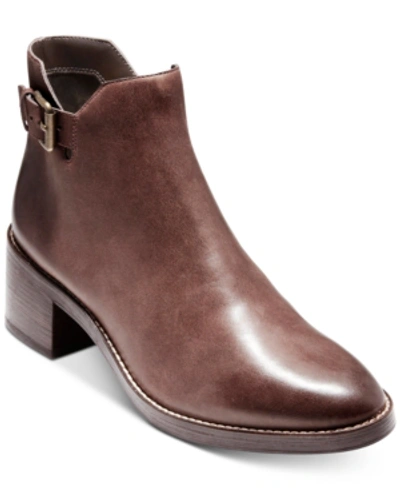 Shop Cole Haan Harrington Grand Buckle Booties In Brown