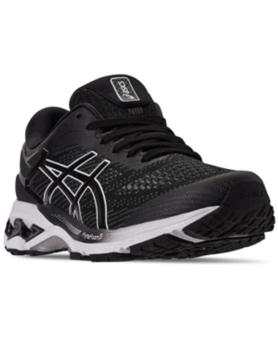 Shop Asics Women's Gel-kayano 26 Wide Width Running Sneakers From Finish Line In Black/white