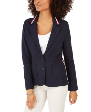 tommy hilfiger knit blazer