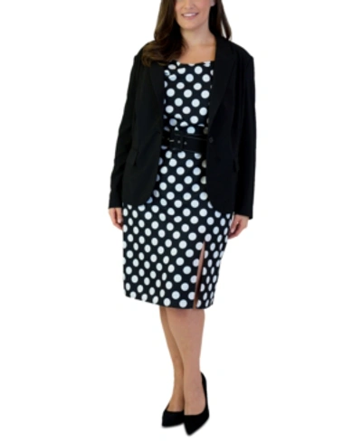 Shop Maree Pour Toi Plus Size One-button Blazer In Black